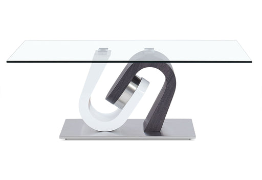 T4127 - Coffee Table - Clear / Dark Gray / Silver / White - alternate view 2