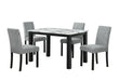 D8032 - 5 Piece Dining Room Set (Dining Table And Dining Chair) - Black / White - alternate view 2