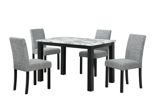 D8032 - 5 Piece Dining Room Set (Dining Table And Dining Chair) - Black / White - alternate view 2