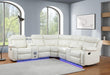 U64 - Motion 3 Piece Sectional With Bluetooth Speaker - White - Blue