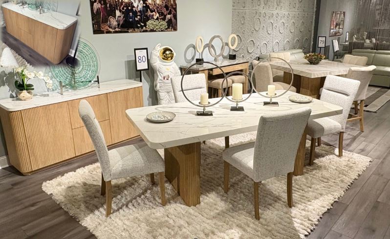 D2504 - 5 Piece Dining Room Set (Dining Table And 4 Dining Chairs) - White / Light Gray - alternate view 2