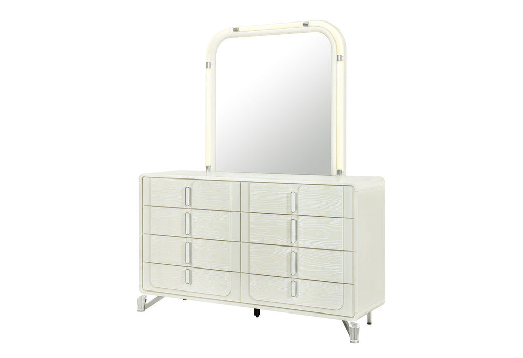 Lyra - Mirror With LED - Beige - alternate view 2