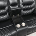 U140 - Motion Loveseat - Black - alternate view 3