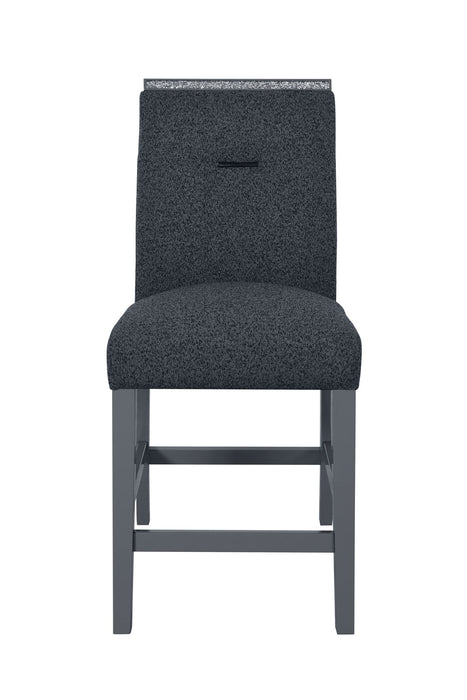 Monaco - 7 Piece Dining Room Set (Bar Table And 6 Bar Stools) - Dark Gray - alternate view 2