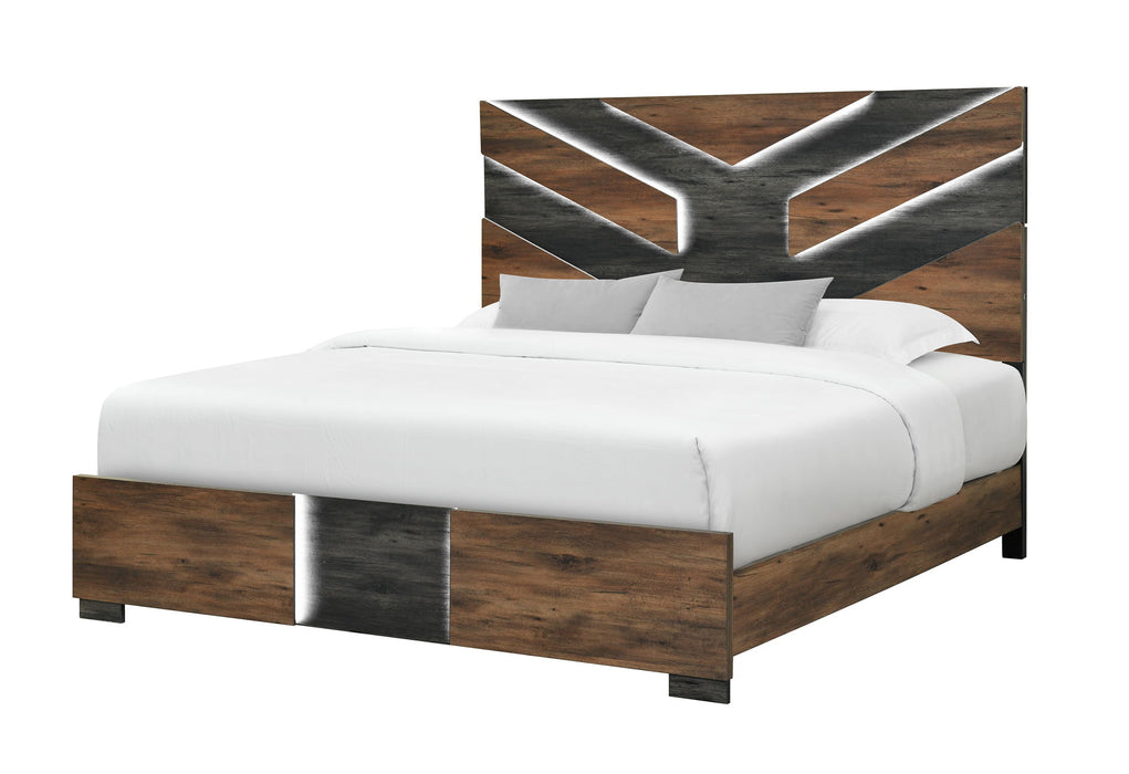 Optimus - King Bed - Black / Brown - alternate view 2