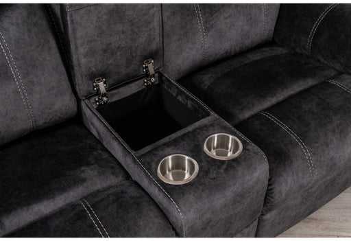 U7303 - 3 Piece Living Room Set (Recliner Sofa / Console Power Recliner Loveseat / Glider Recliner) - Granite - alternate view 2