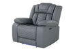 U7068 - 10 Power Reclining Sofa / Power Console Reclining Loveseat With LED - Gray - alternate view 2