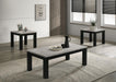 T233 - Melamine Top 3 Piece Table Set (Coffee And 2 End Tables) - Black / White