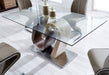 D4126 - Dining Table - Dark Brown / Oak / Silver - alternate view 3