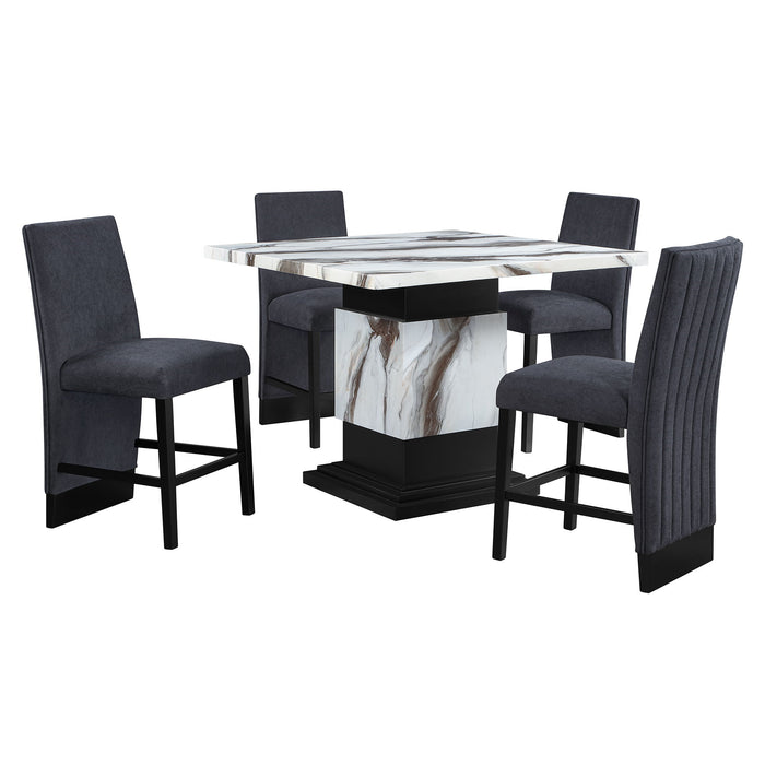 D12BT - Bar Table - Black / White - alternate view 3
