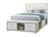 Emma - Queen Bed With LED And USB - Natural / White - alternate view 2
