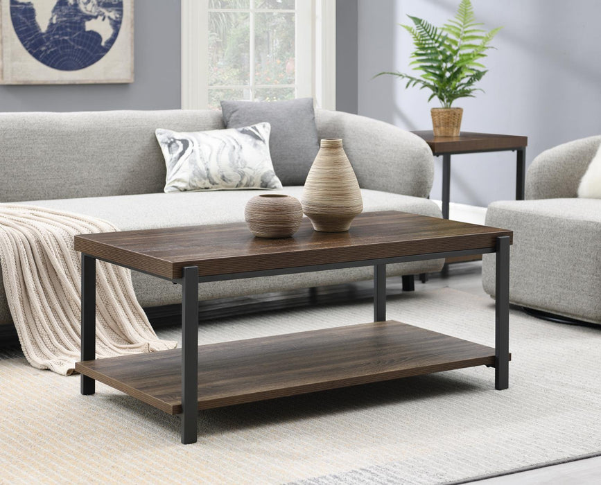 T174 - Coffee Table & 2 End Tables - Warm Brown / Gray - alternate view 3