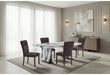 D8030 - Dining Table With 2 Storage Drawers And 1 Storage Door - Black / Brown - alternate view 2