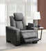 U77 - Power Reclining With Power Headrest, Storage Arms / USB And Wireless Charger Chair - Slate