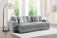 U309 - Corduroy Power 4 Seater Sofa - Gray - alternate view 2