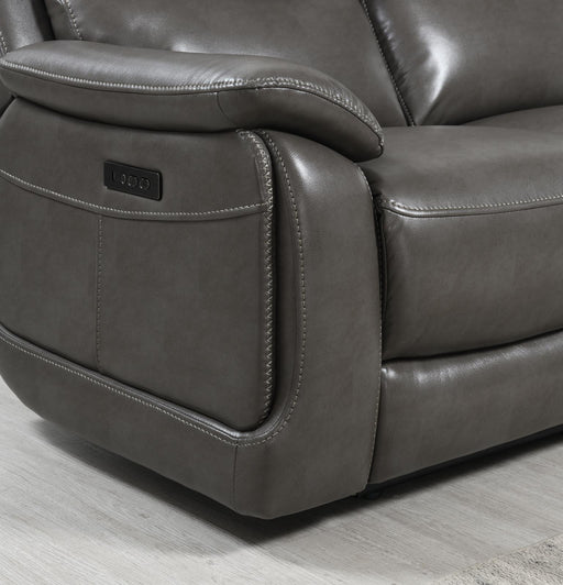 U108 - Gel Leather Reclining Chair - Gray - alternate view 2