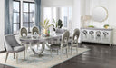 D107 - Oval Dining Table - Shimmer Silver - alternate view 2