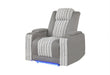 U8000 - Power Recliner With Power Headrest & LED Light - Gray - alternate view 2