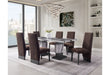 D12 - 9 Piece Dining Room Set (Dining Table And 8 Dining Chair) - Black / White - alternate view 2
