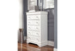 Pompei - 4 Piece Queen Bedroom Set (Bed With LED, Dresser, Mirror, Nightstand) - White - alternate view 2