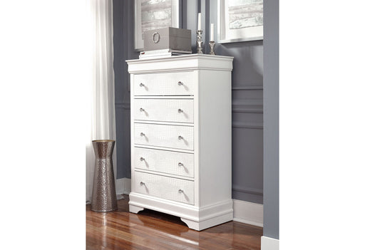 Pompei - 4 Piece Queen Bedroom Set (Bed With LED, Dresser, Mirror, Nightstand) - White - alternate view 2