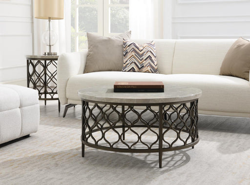 T154 - Coffee Table & 2 End Tables - Brown / Gray - alternate view 2
