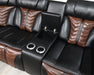 U56 - 3 Piece Power Sectional With Bluetooth Speaker, And Wireless Charger, Multi Color LED - Black / Brown - alternate view 2