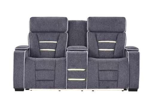 U1895 - P2 Reclining Sofa / Console Reclining Loveseat - Dark Gray - alternate view 2