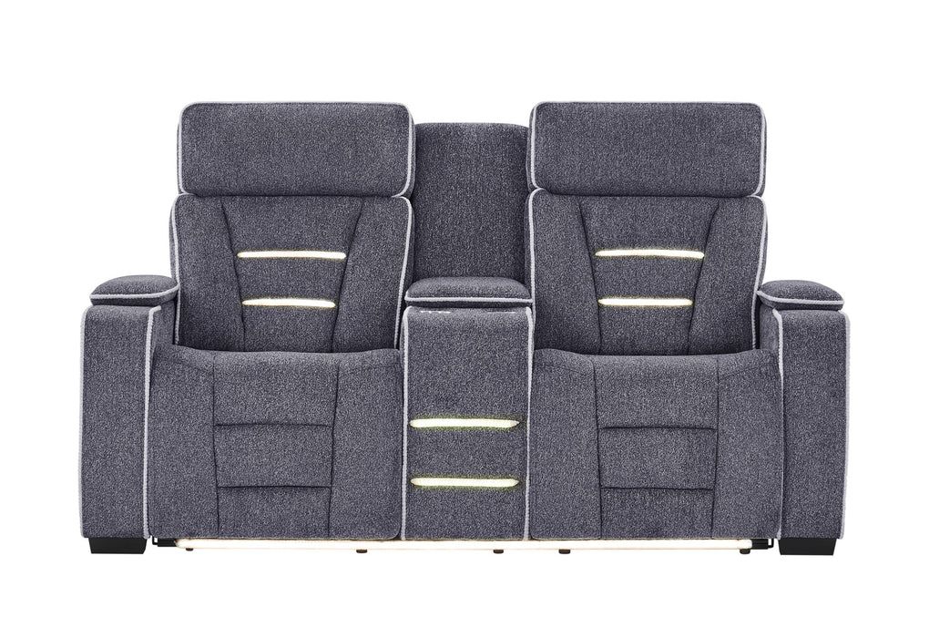 U1895 - P2 Reclining Sofa / Console Reclining Loveseat / Recliner - Dark Gray - alternate view 3