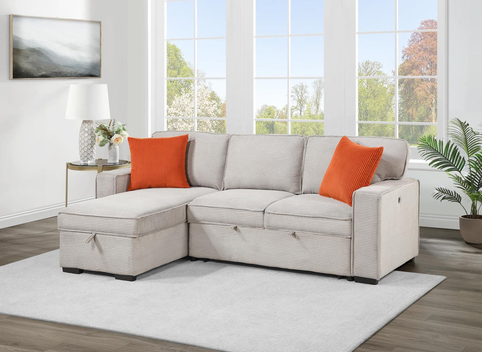 U393 - Sofa Chaise Sectional - Beige - alternate view 2