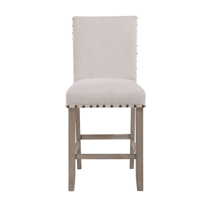 D1622 - Bar Stool - White / Brown - alternate view 3