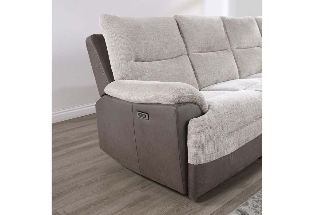 U3822 - Sectional With Pullout And USB - Beige / Brown - alternate view 3
