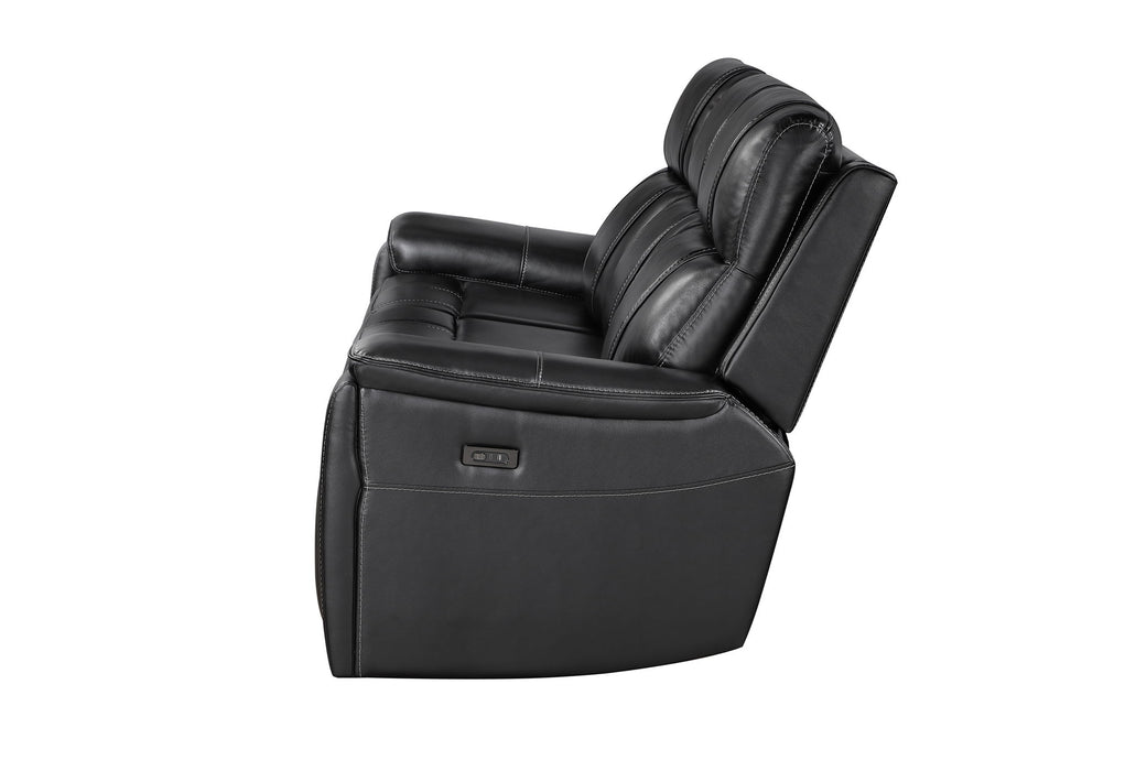 U8881 - Power Reclining Sofa With Armrest Cupholder, DDT With Watch Charger, Immerse Speaker With Subwoofer And Multi-Color LED - Black - alternate view 2