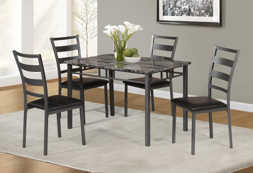 D762 - 5 Piece Dining Room Set - Dark Gray