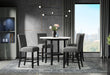 D40011 - 5 Piece Dining Room Set (D40011 Bar Table And D1622 Four Bar Stools) - Dark Gray