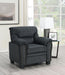 U453 - Chenille Chair With Nailhead - Charcoal Chenille