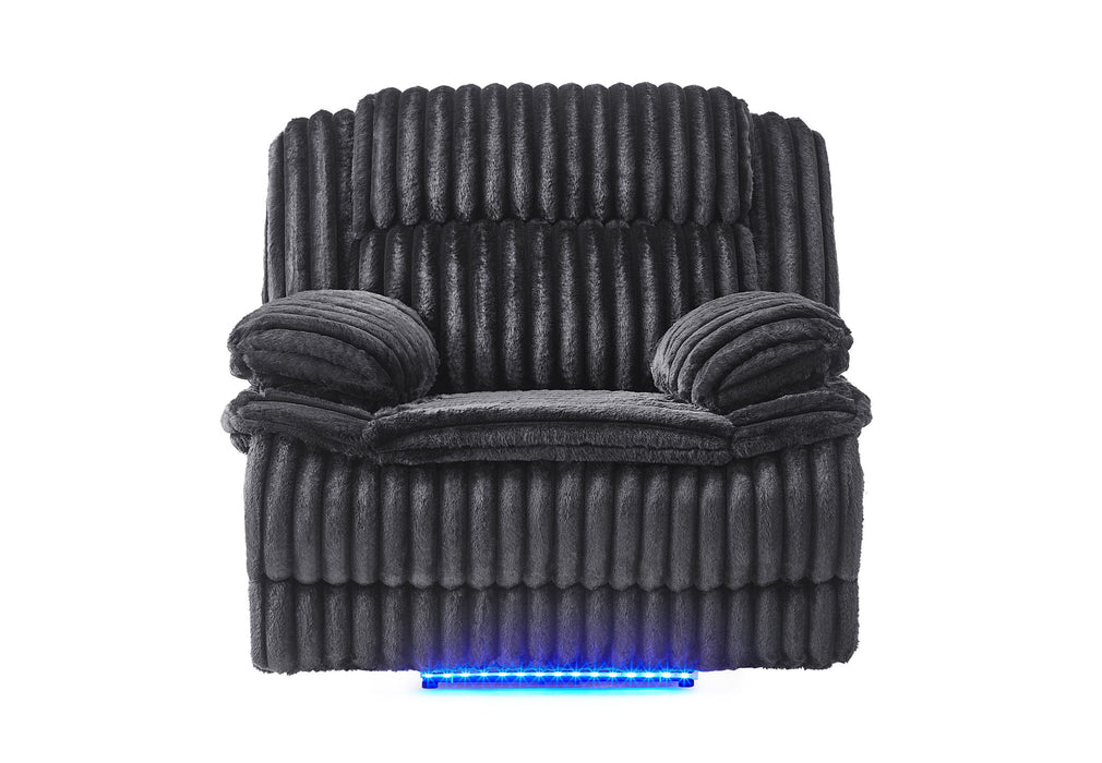 U8686 - Power Recliner With LED - Black