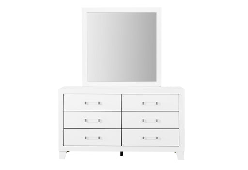 Luccia - 5 Piece Queen Bedroom Set With LED - White - alternate view 2