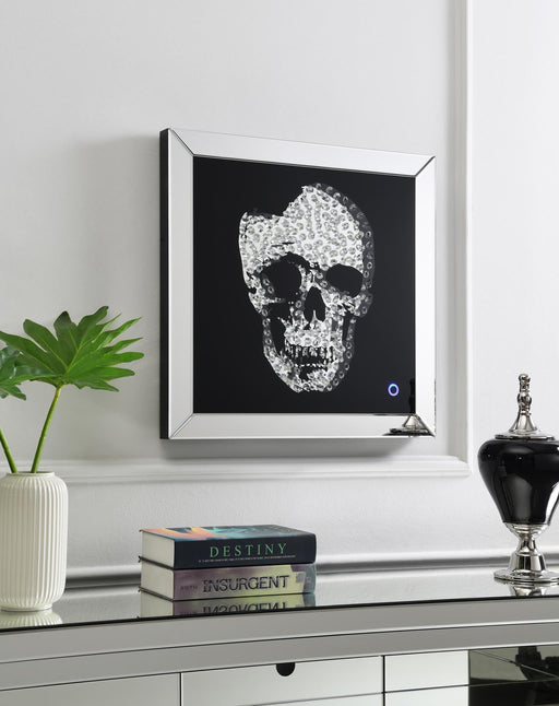 A2035 - LED Wall Art (Skull) - Pearl Silver - alternate view 2