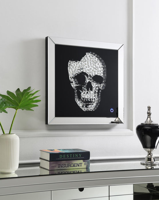A2035 - LED Wall Art (Skull) - Pearl Silver - alternate view 2