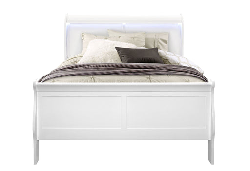 Charlie - 5 Piece Full Bedroom Set With LED - White - alternate view 2