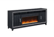 Lily - 72" Entertainment Unit With LED, Speakers, Crystal Inserts - Dark Gray - alternate view 3