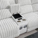 U61 - Corduroy Power 3 Piece Sectional With Bluetooth Speaker, And Wireless Charger - Gray - alternate view 2
