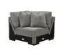 U243 - 6 Piece Sectional (2 Armless Chairs, 1 Console, 1 Right Chaise, 1 LAF Seat, 1 Wedge) - Gray - alternate view 3