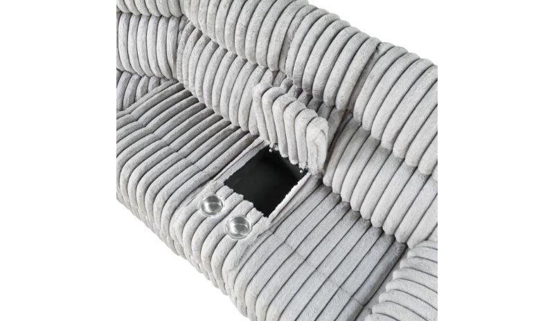 U6028 - Reclining Sectional With LED - Gray - alternate view 3