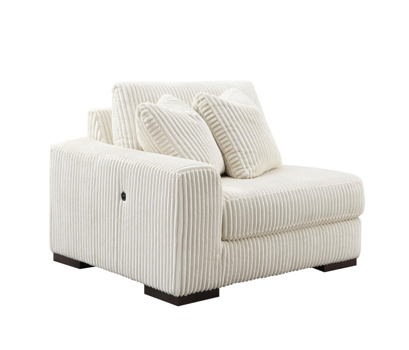 U244 - 6 Piece Living Room Set (2 Armless Chairs, 1 Console, 1 Right Chaise, 1 LAF, 1 Wedge) - White - alternate view 2