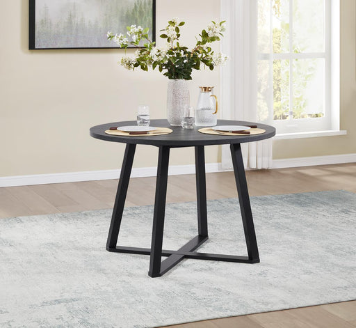 D182 - Round Dining Table - Black