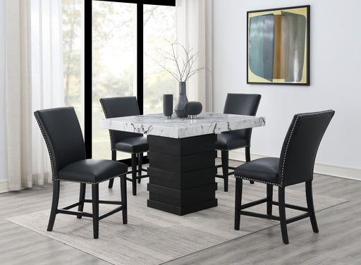 D138 - Counter Height Table - White / Black - alternate view 2