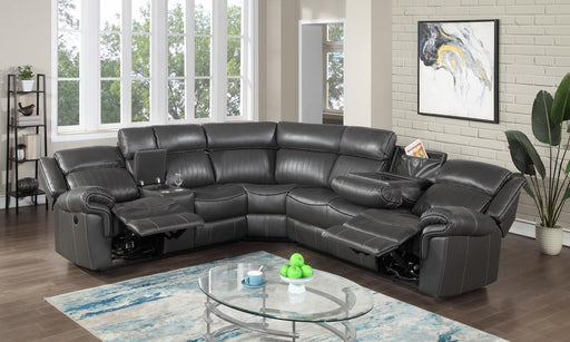 U21 - 3 Piece Power Reclining Sectional With Screen - Black - alternate view 2