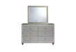Riley - 4 Piece Full Bedroom Set (Bed, Dresser, Mirror, Nighstand) - Silver - alternate view 3